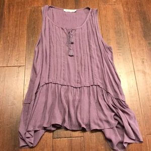 Chloe K Purple Tunic Tank Top